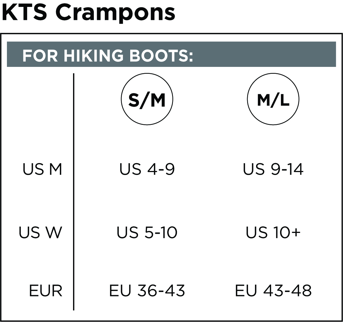 Sizing Chart